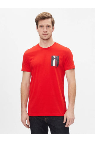 //Tommy Hilfiger Organik Pamuk Erkek  T-shirt Slim Fit