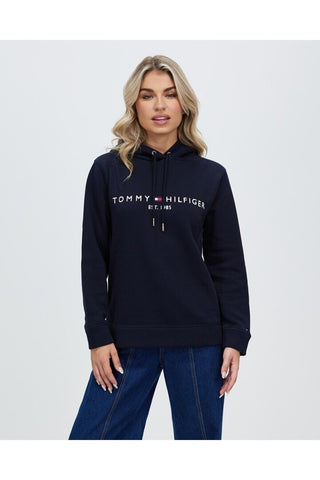 Tommy Hilfiger Organic Cotton Hooded Sweatshirt/NAVY BLUE